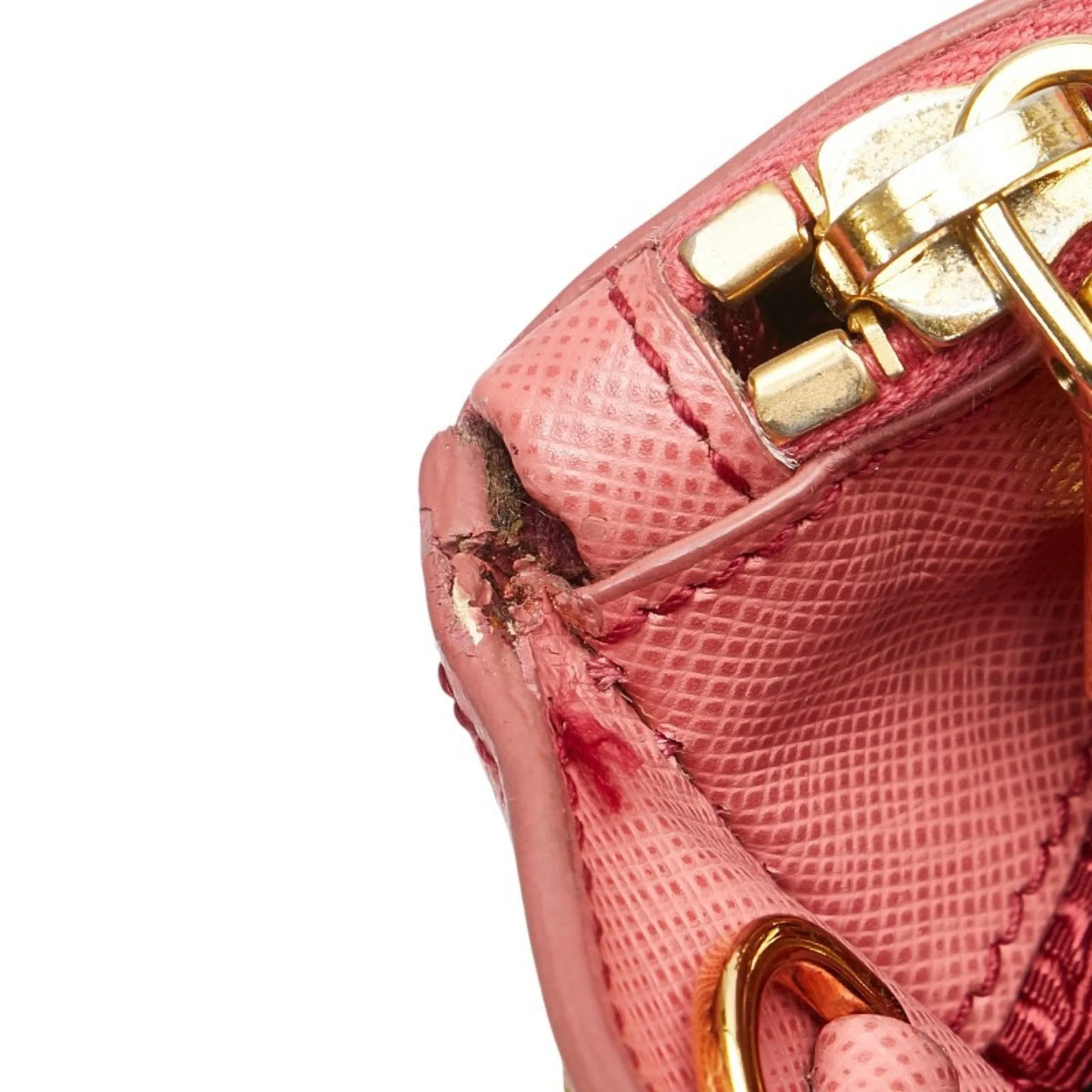 Prada Leather Handbag Shoulder Bag (Pre-Owned)