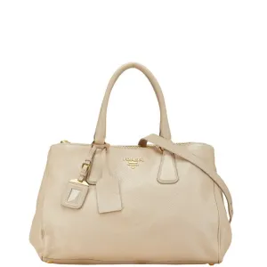 Prada Leather Handbag Shoulder Bag (Pre-Owned)