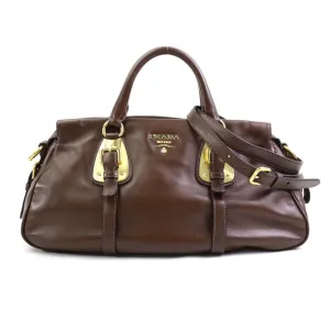 Prada Leather Handbag Shoulder Bag (Pre-Owned)