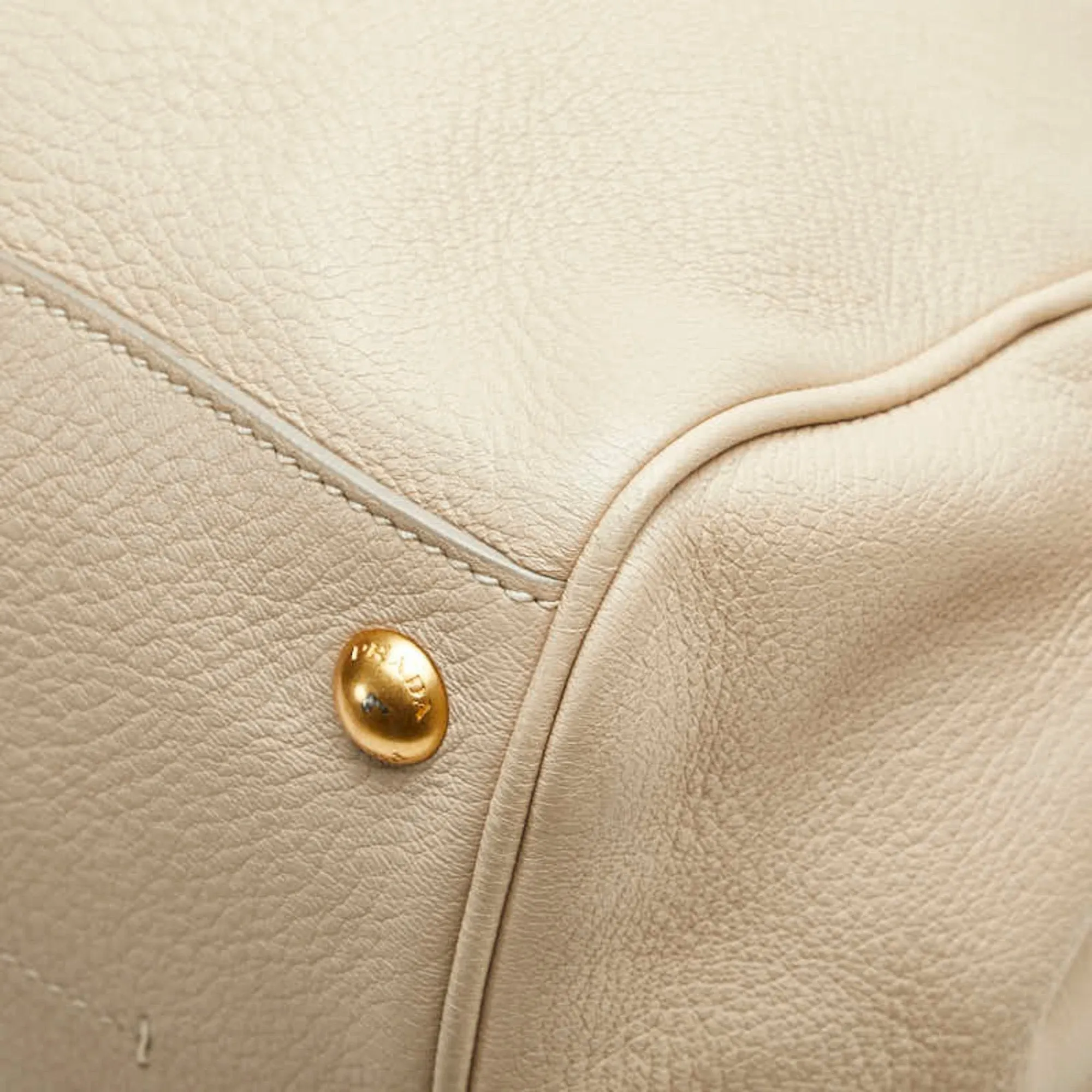 Prada Leather Handbag Shoulder Bag (Pre-Owned)