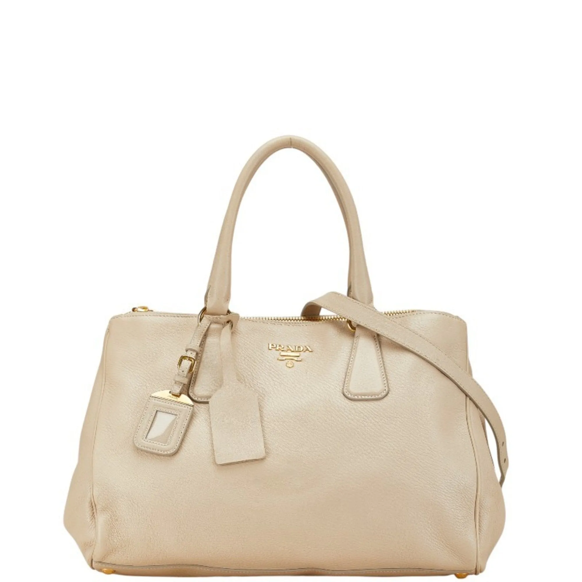 Prada Leather Handbag Shoulder Bag (Pre-Owned)