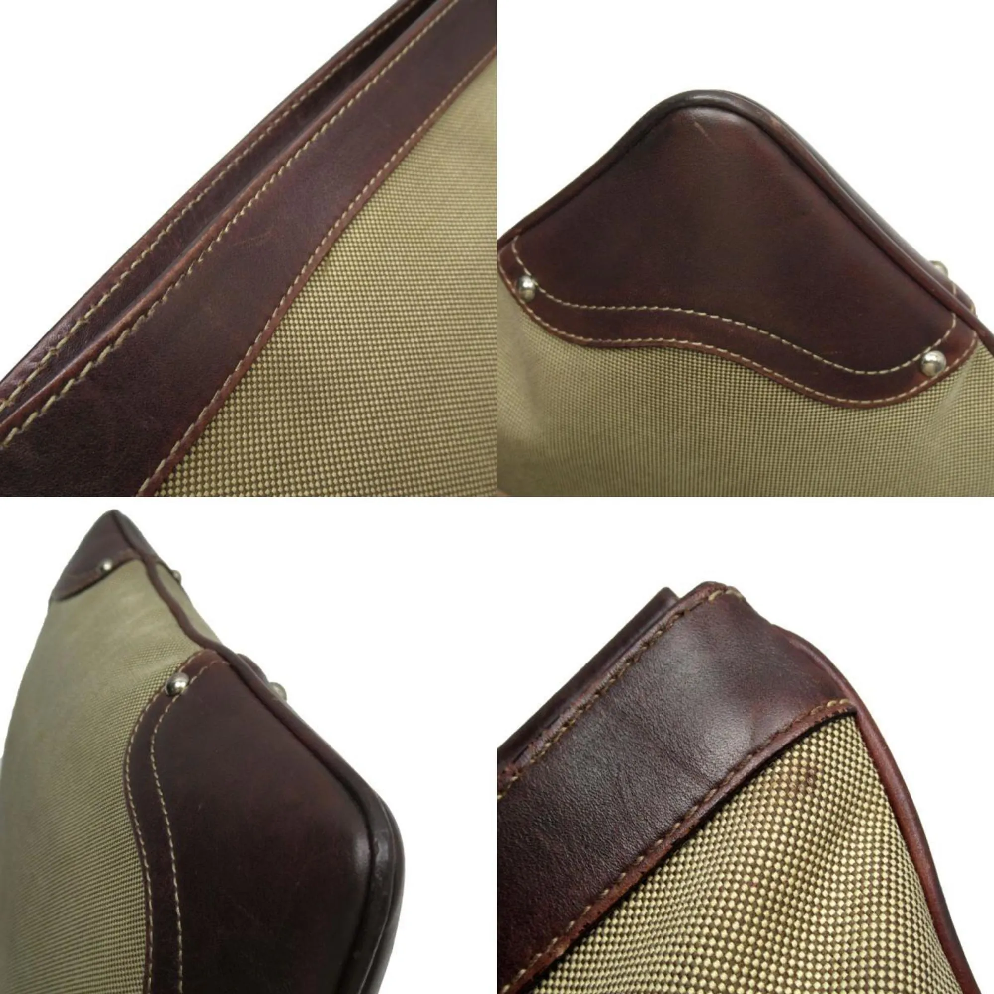 Prada Logo Jacquard Canvas Shoulder Bag (Pre-Owned)