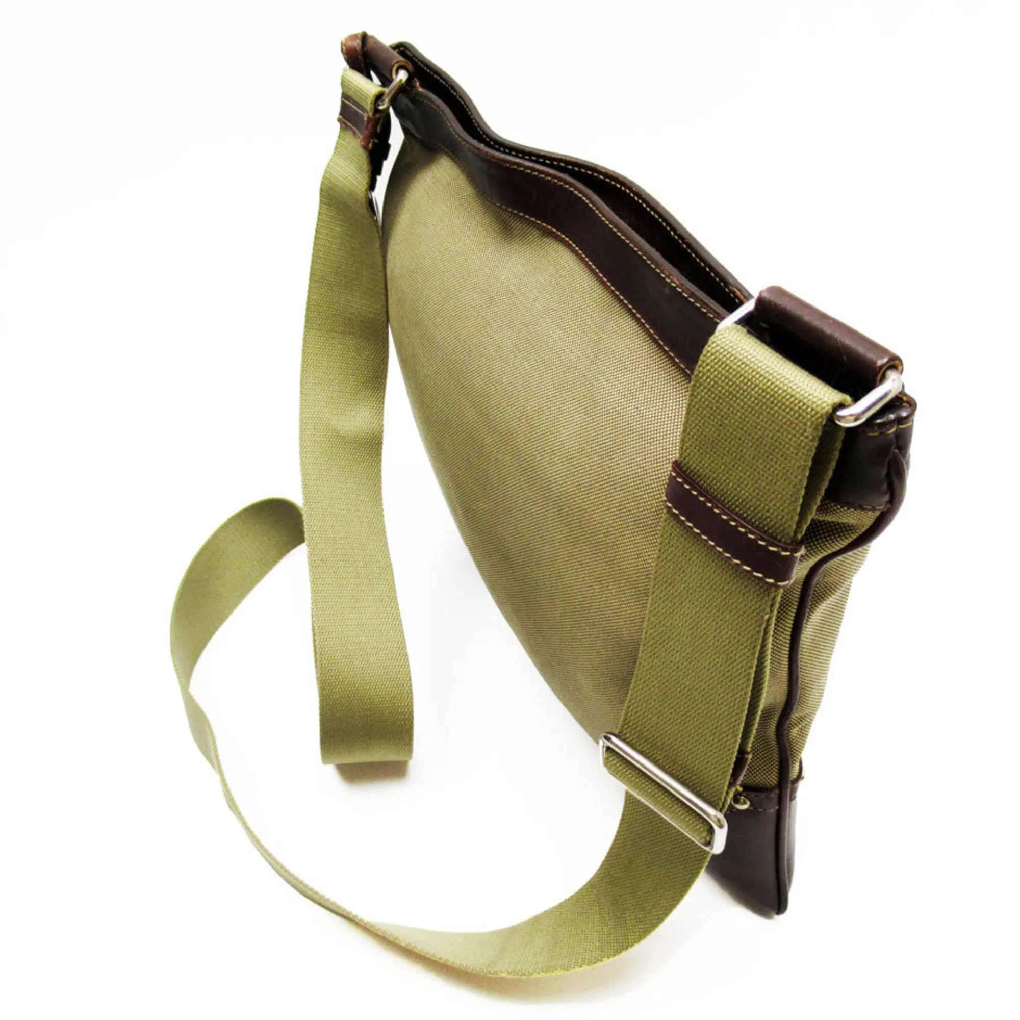 Prada Logo Jacquard Canvas Shoulder Bag (Pre-Owned)