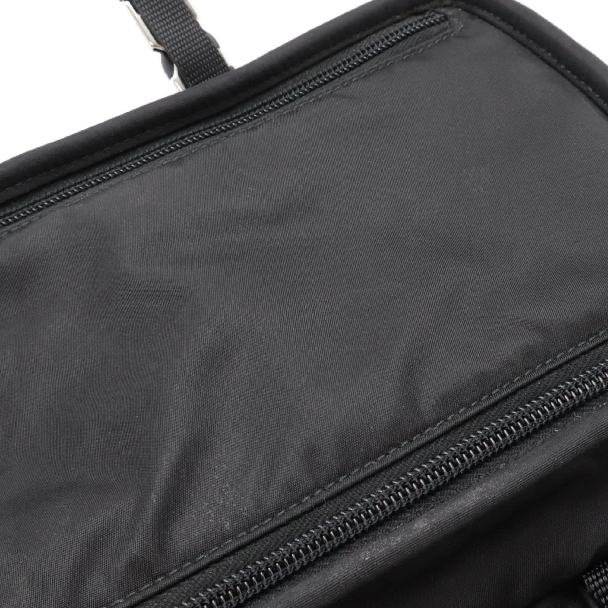 Prada  Nylon Leather Boston Bag Shoulder Bag (Pre-Owned)