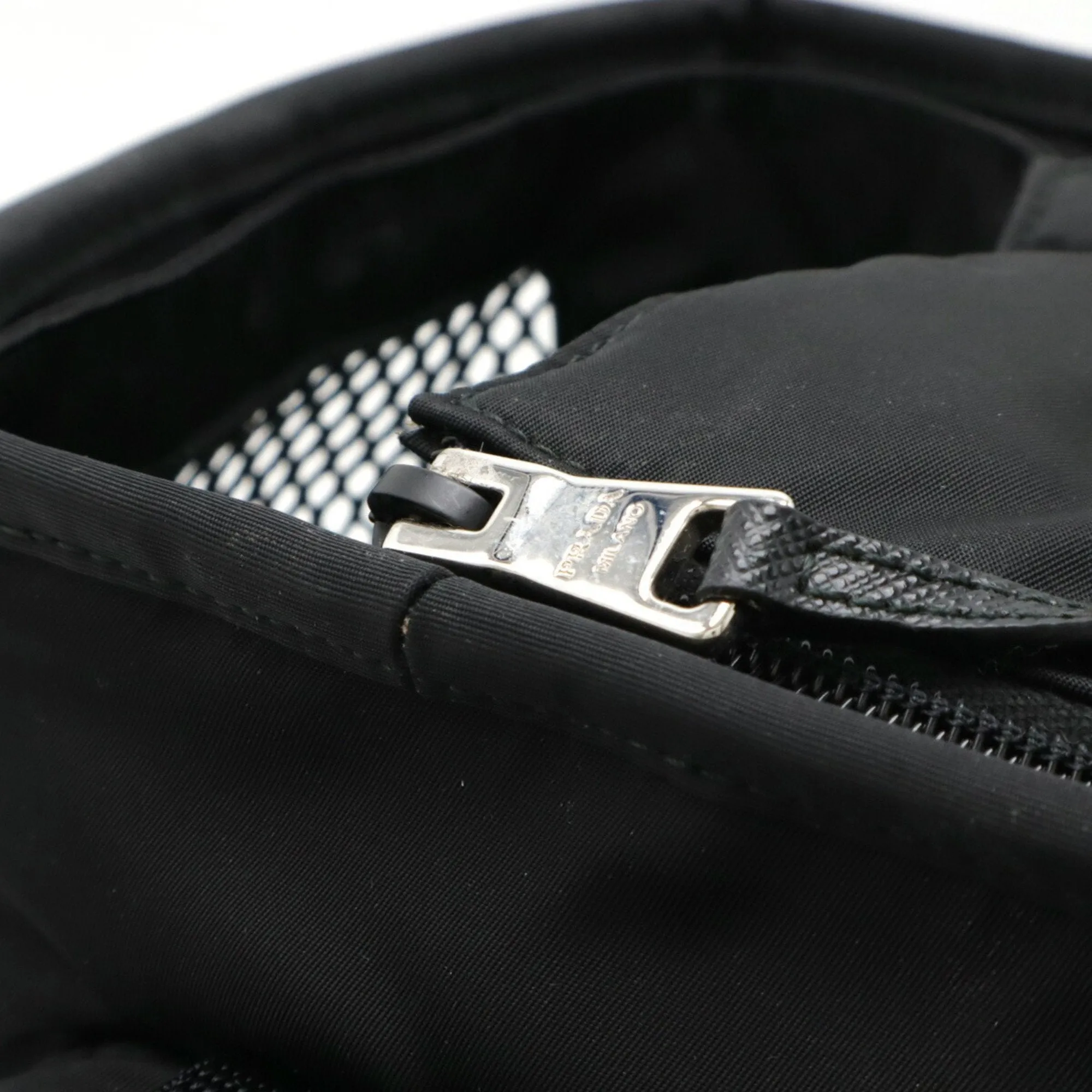 Prada  Nylon Leather Boston Bag Shoulder Bag (Pre-Owned)
