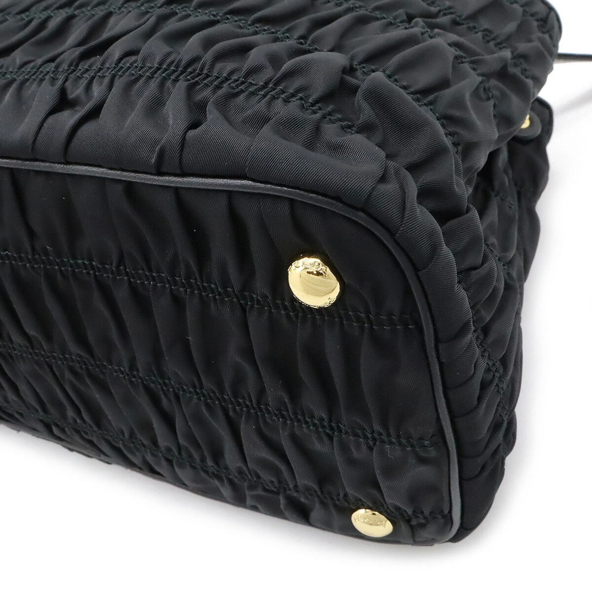 Prada  Nylon Leather Handbag Shoulder Bag (Pre-Owned)