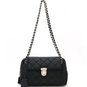 Prada  Nylon Leather Shoulder Bag (Pre-Owned)