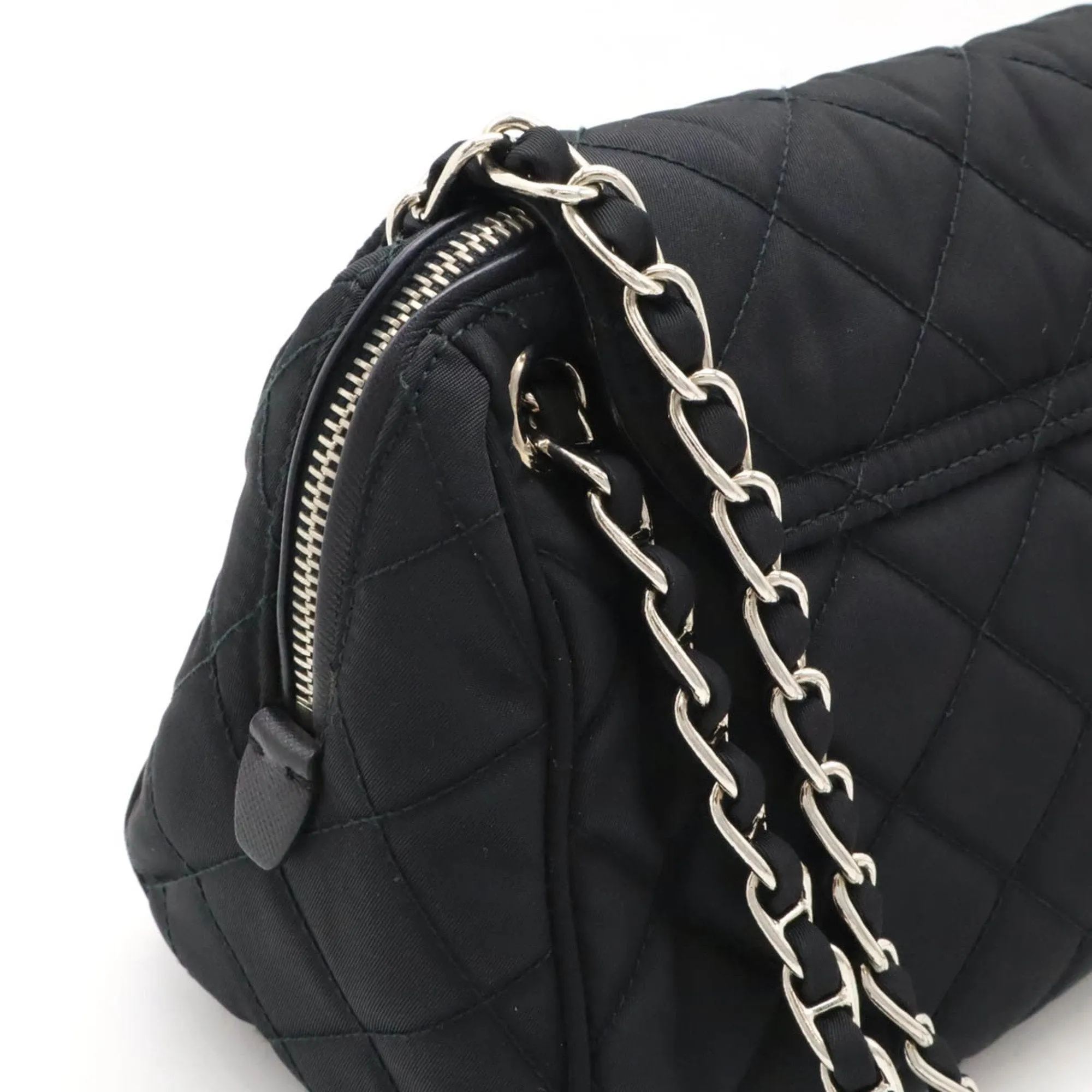Prada  Nylon Leather Shoulder Bag (Pre-Owned)