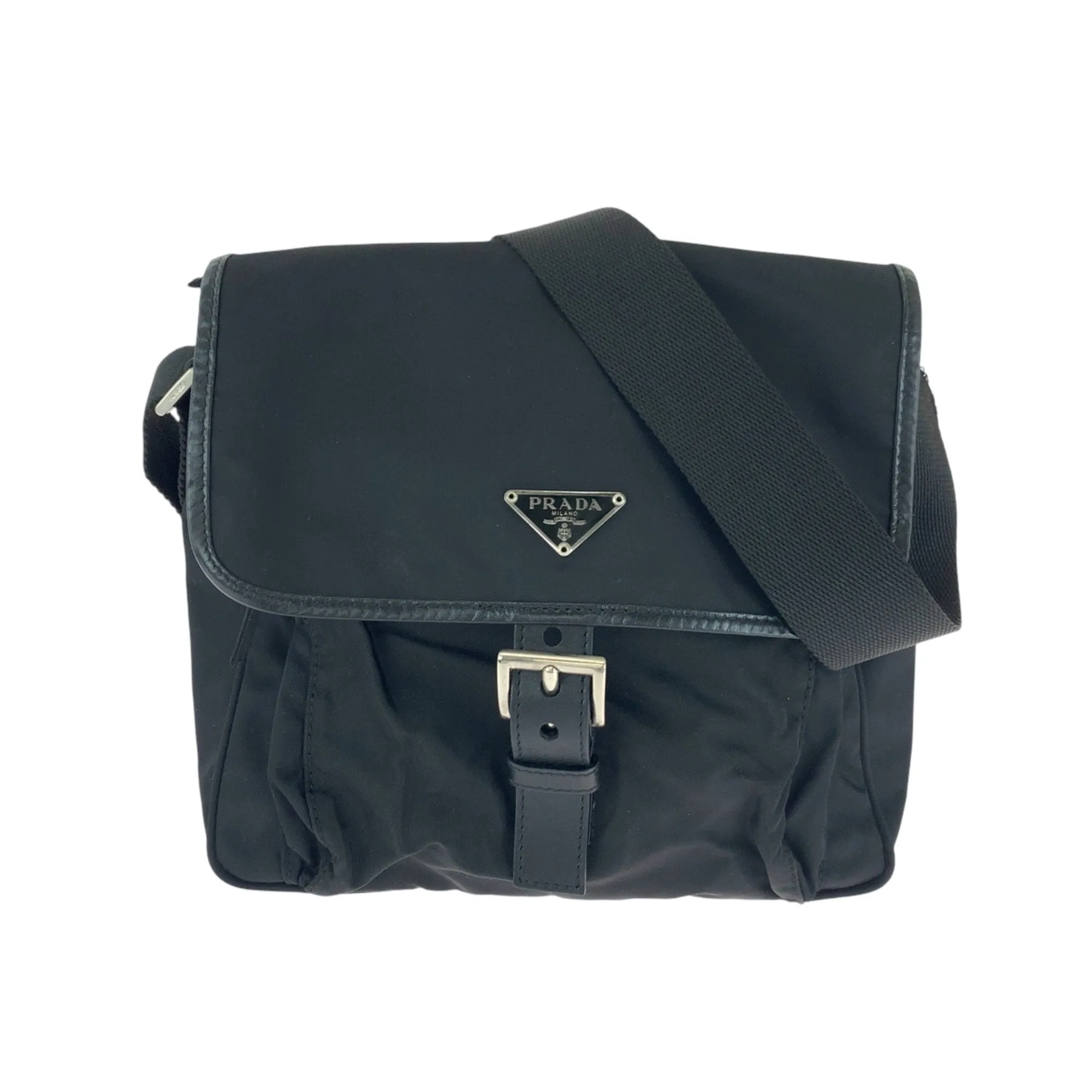 Prada Nylon Messenger Bag Shoulder Bag (Pre-Owned)
