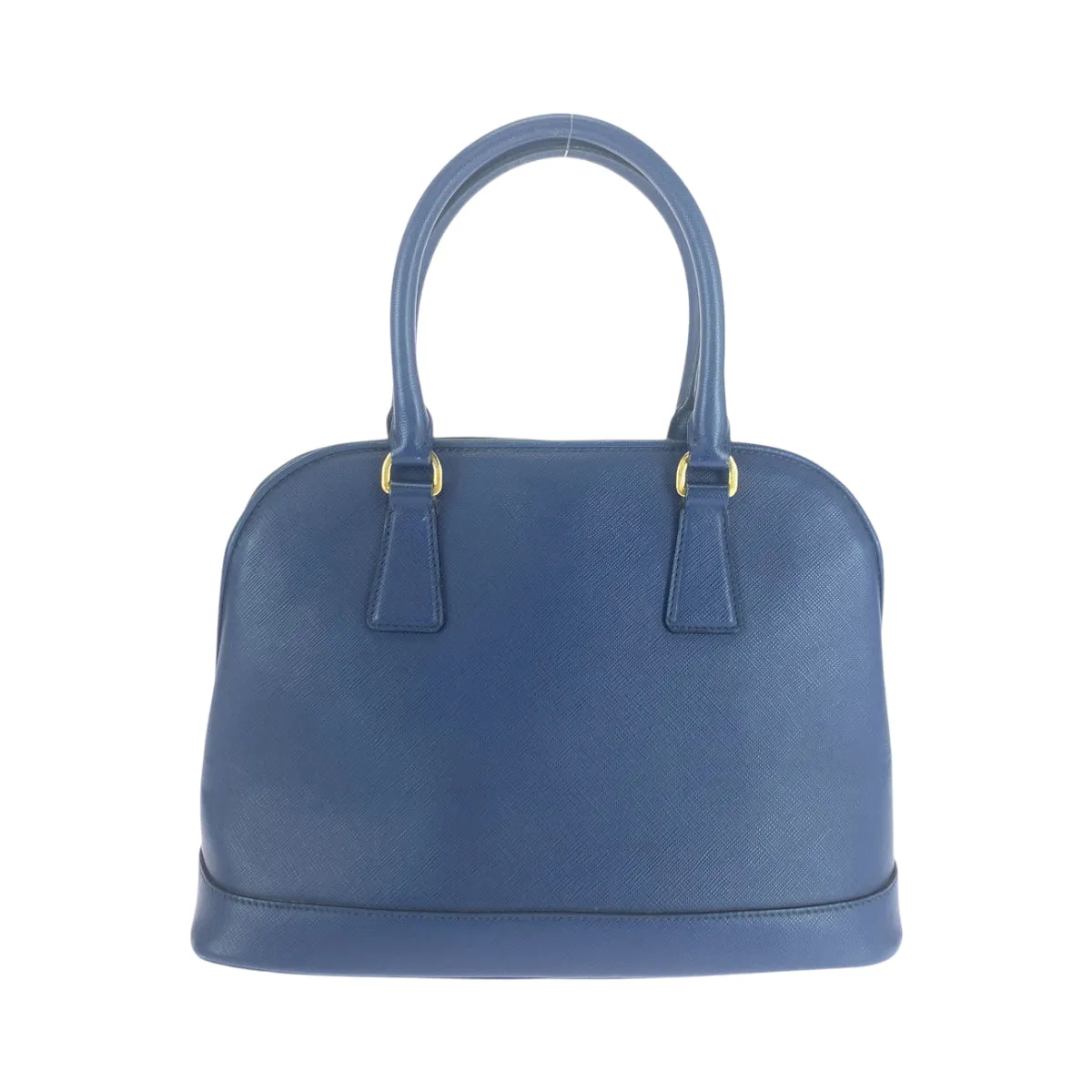 PRADA Shoulder Bag BL0537 leather blue Safiano Triangle With logo