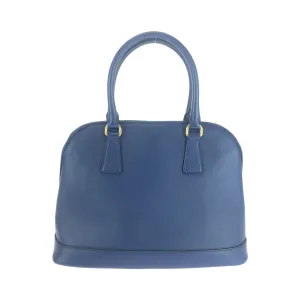 PRADA Shoulder Bag BL0537 leather blue Safiano Triangle With logo