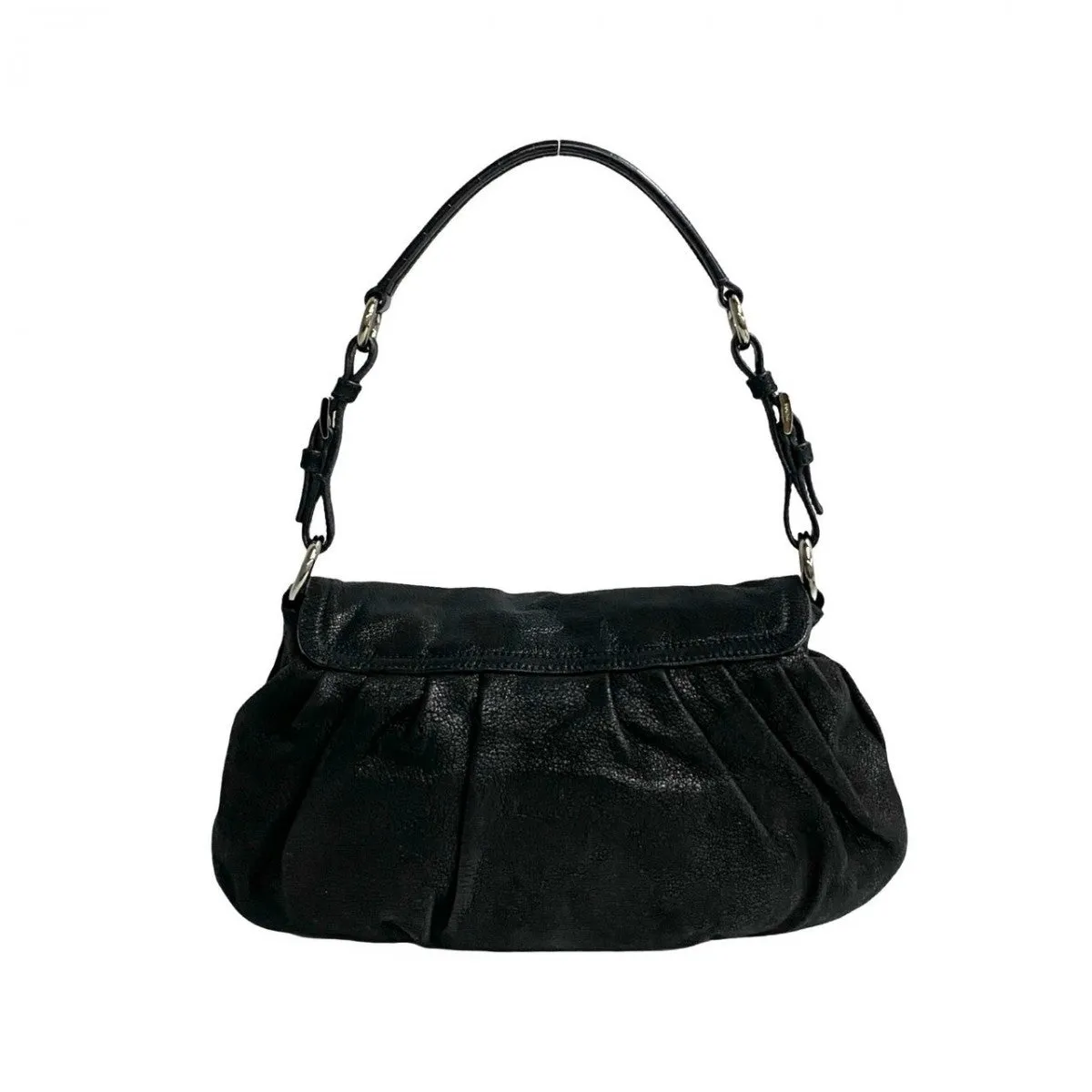 PRADA Shoulder Bag leather black