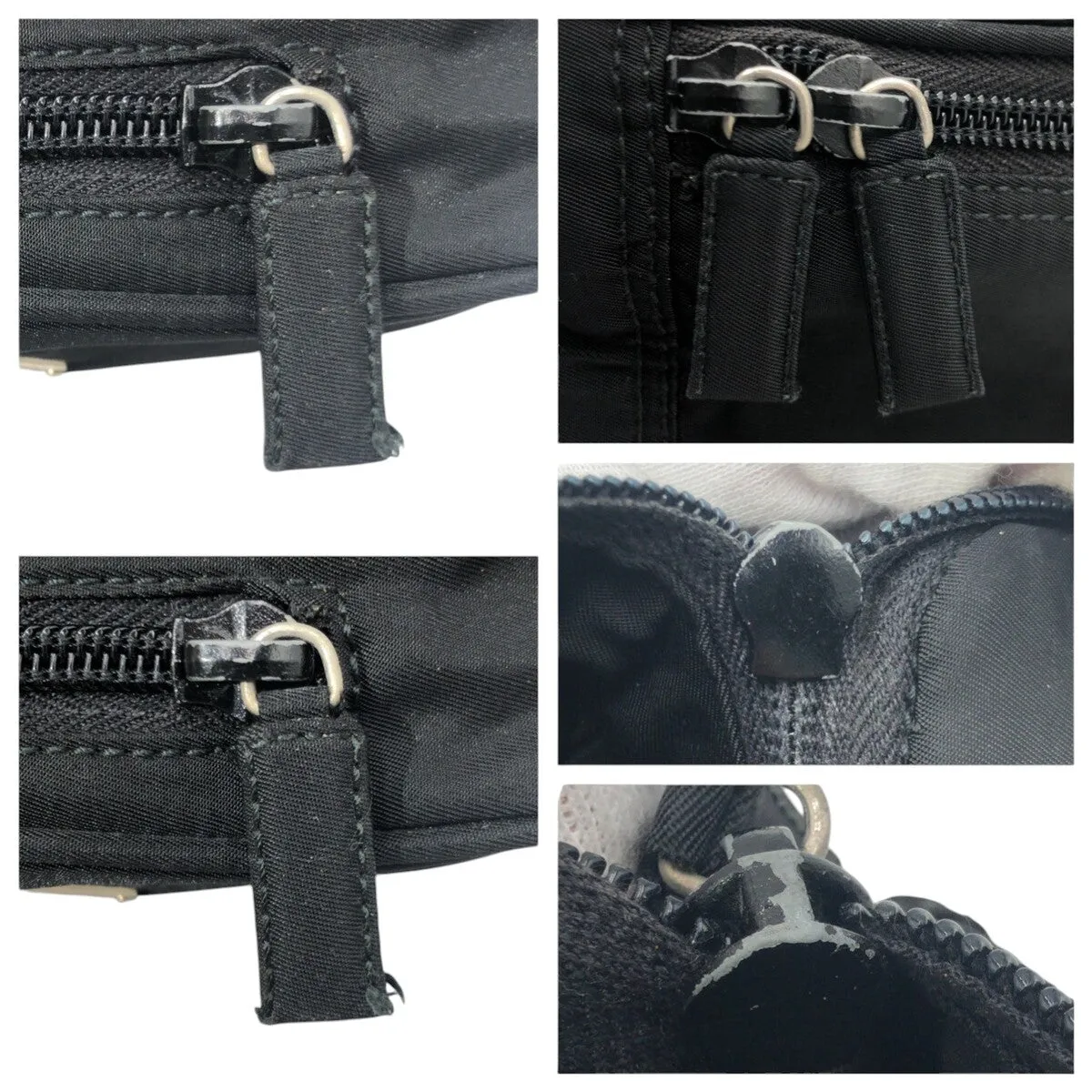 PRADA Shoulder Bag Nylon black Shoulder Bag Unisex Test Triangular logo mens Used