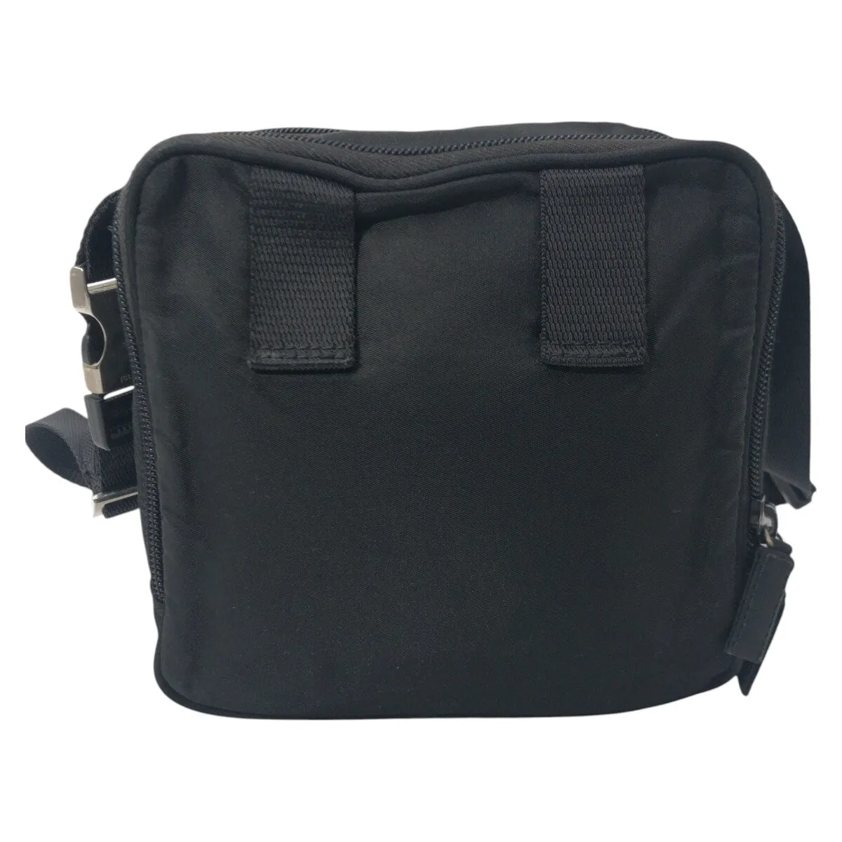 PRADA Shoulder Bag Nylon black Shoulder Bag Unisex Test Triangular logo mens Used