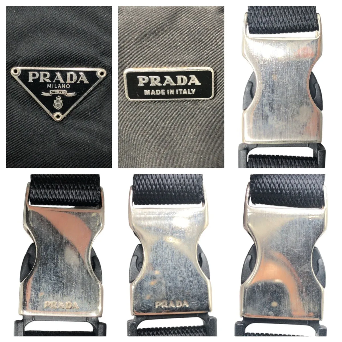 PRADA Shoulder Bag Nylon black Shoulder Bag Unisex Test Triangular logo mens Used