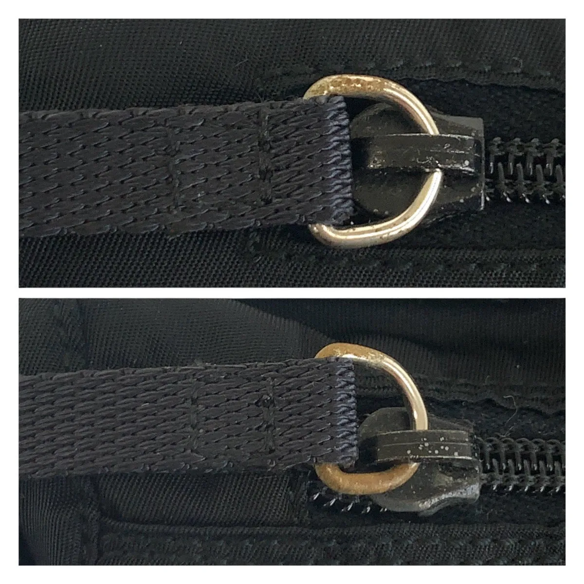 PRADA Shoulder Bag Nylon Black SilverMetal Crossbody Shoulder Bag Test Triangle With logo mens Used