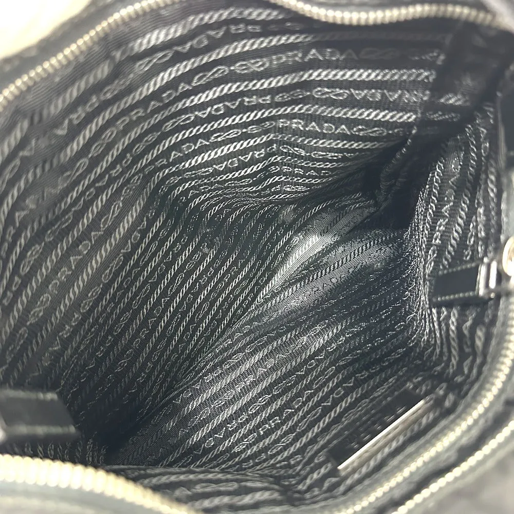 PRADA Shoulder Bag VA0859 Nylon black Triangle Plate Skull