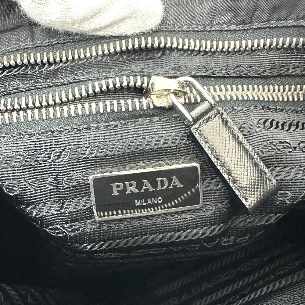 PRADA Shoulder Bag VA0859 Nylon black Triangle Plate Skull