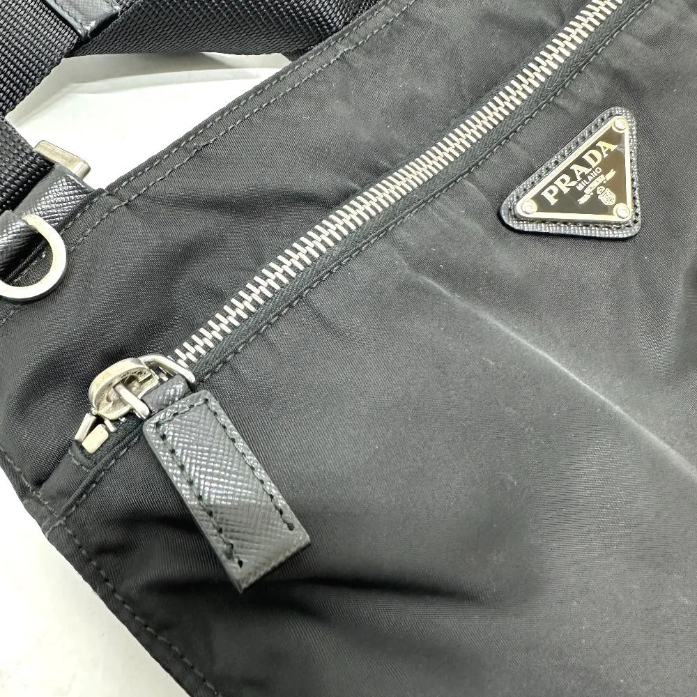 PRADA Shoulder Bag VA0859 Nylon black Triangle Plate Skull