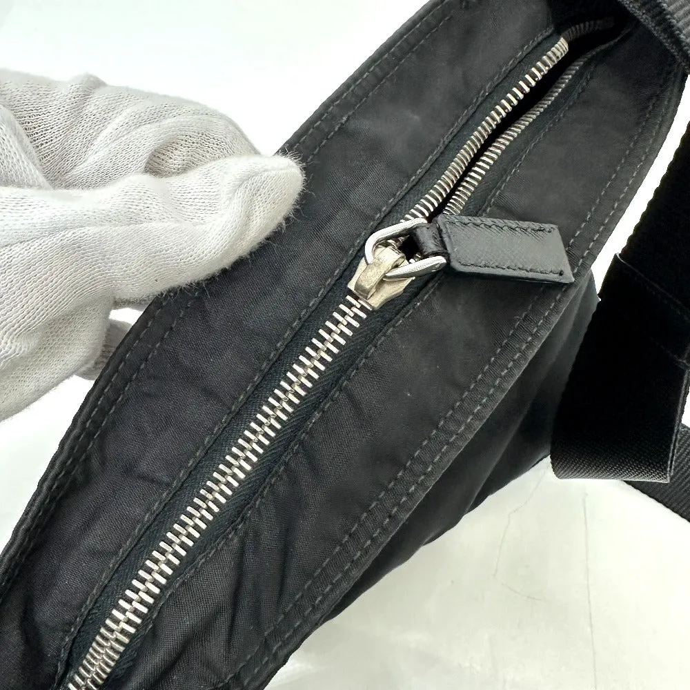 PRADA Shoulder Bag VA0859 Nylon black Triangle Plate Skull