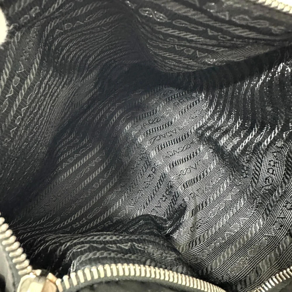 PRADA Shoulder Bag VA0859 Nylon black Triangle Plate Skull