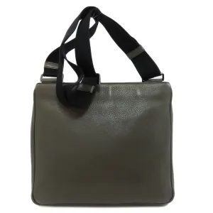 PRADA Shoulder Bag VA1034 leather gray logoMetal Women Used