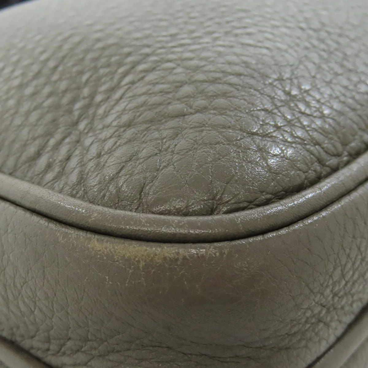 PRADA Shoulder Bag VA1034 leather gray logoMetal Women Used