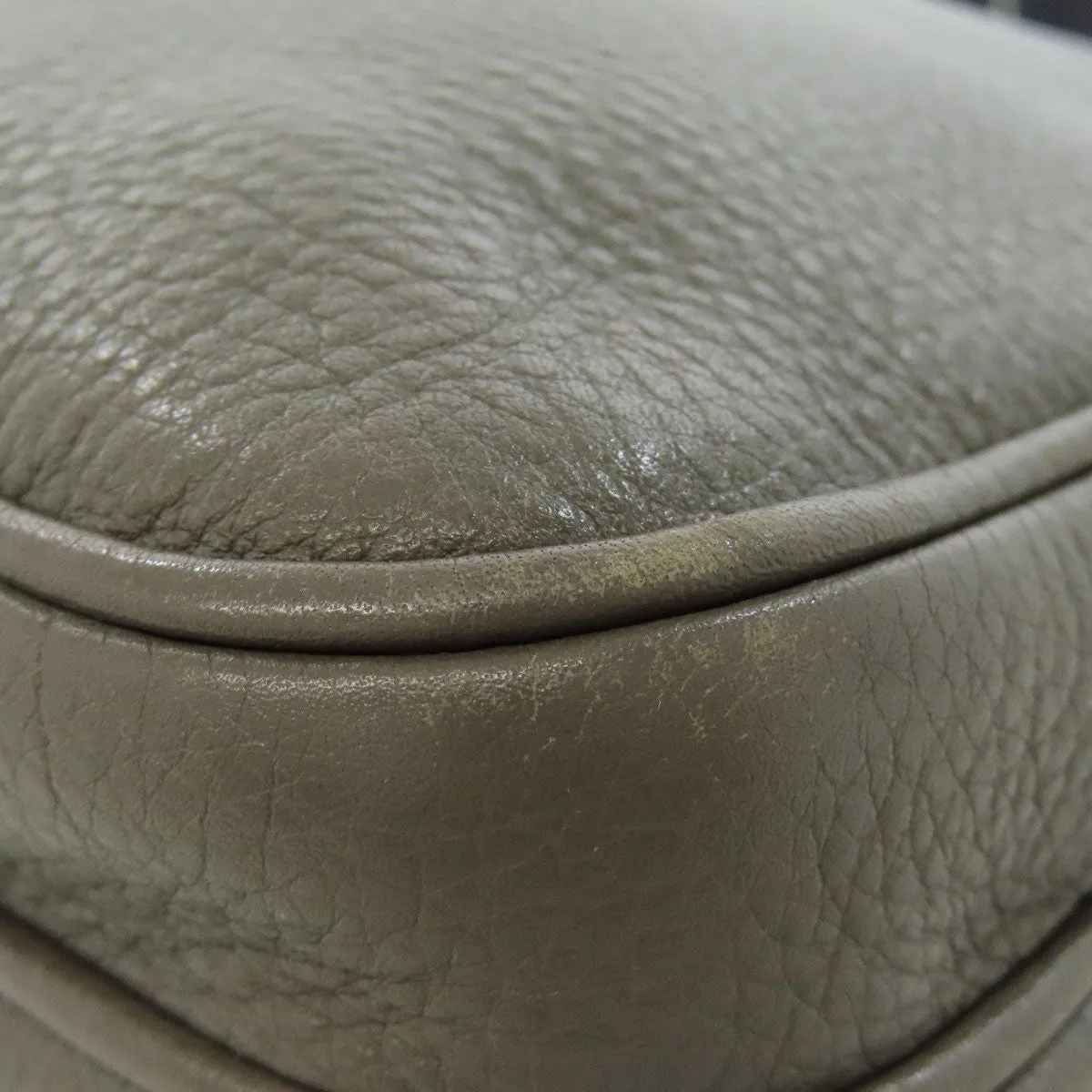 PRADA Shoulder Bag VA1034 leather gray logoMetal Women Used