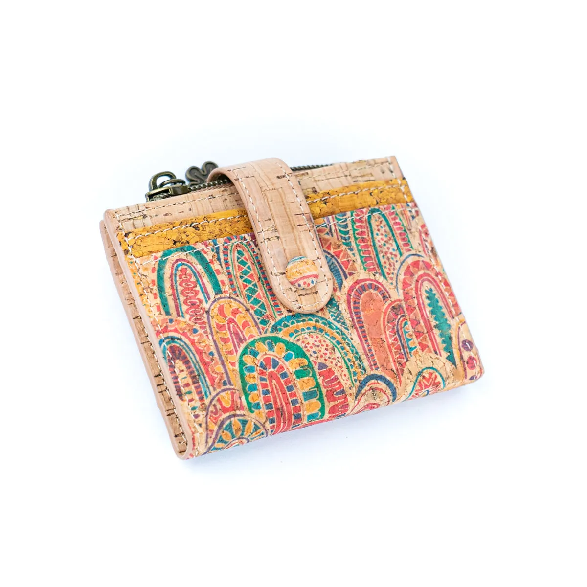 Printed Cork Women's Foldable Cardholder and Slim Wallet BAGD-571-MIX-8??8units??