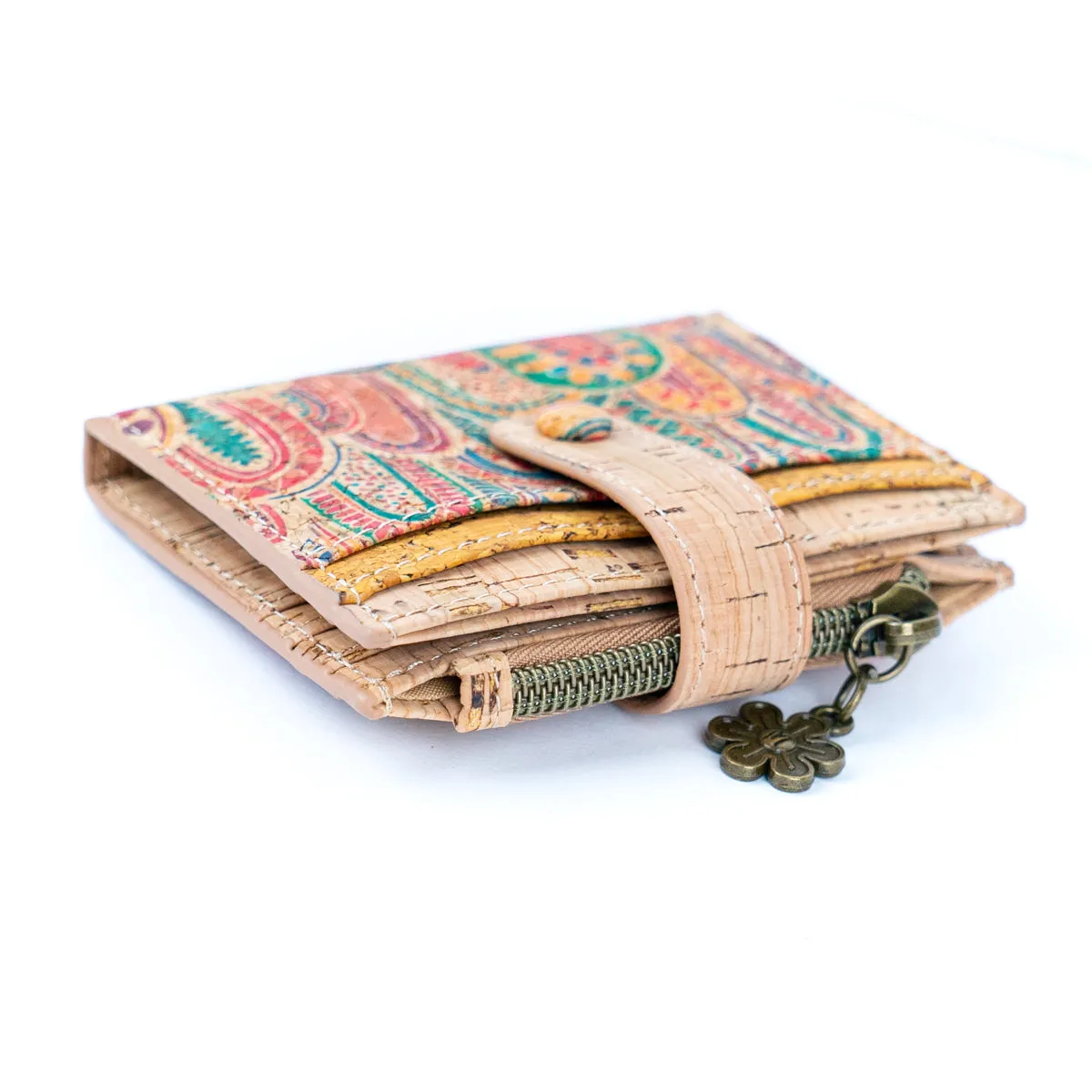 Printed Cork Women's Foldable Cardholder and Slim Wallet BAGD-571-MIX-8??8units??