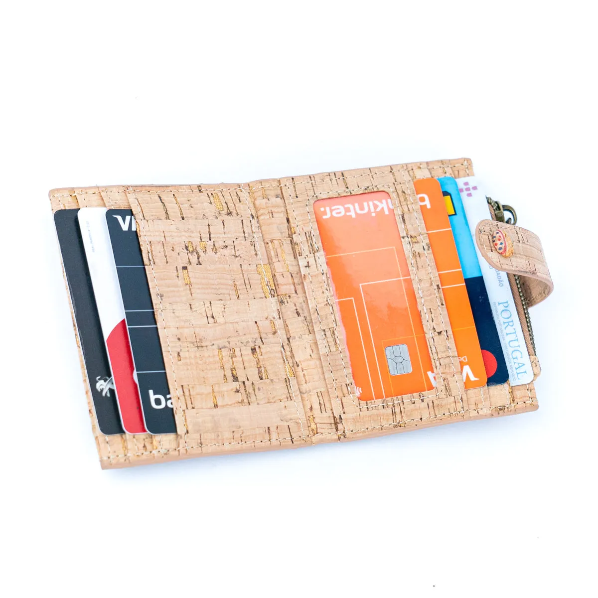 Printed Cork Women's Foldable Cardholder and Slim Wallet BAGD-571-MIX-8??8units??