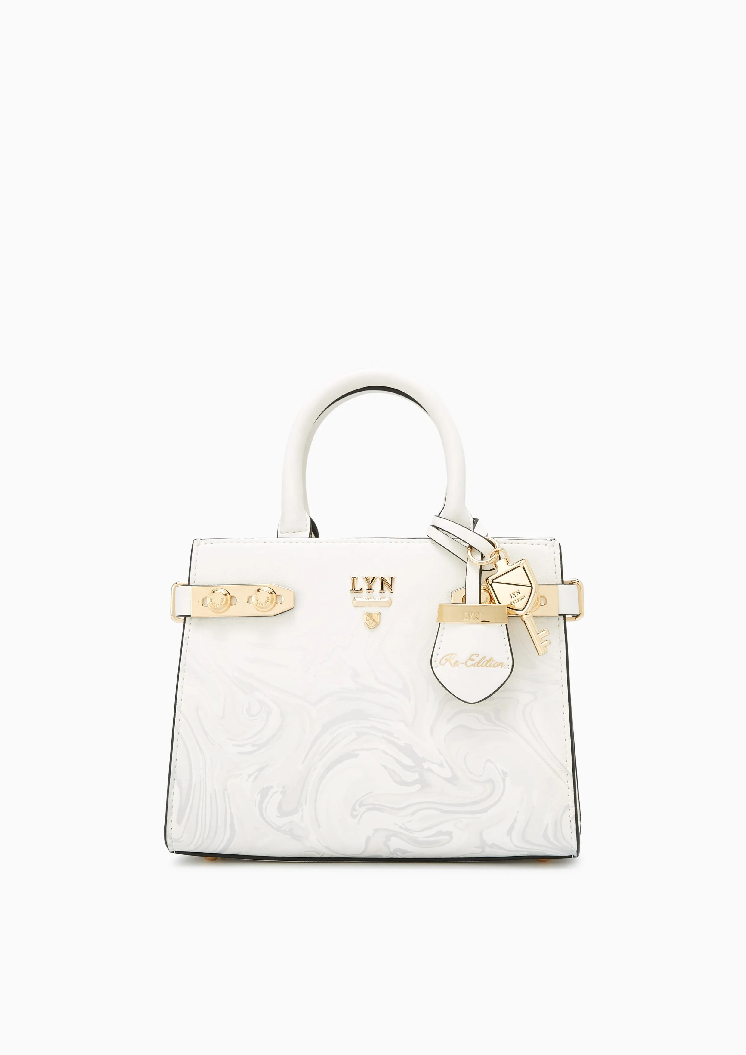 Re-Edit Marble S Tote Bag Light Grey