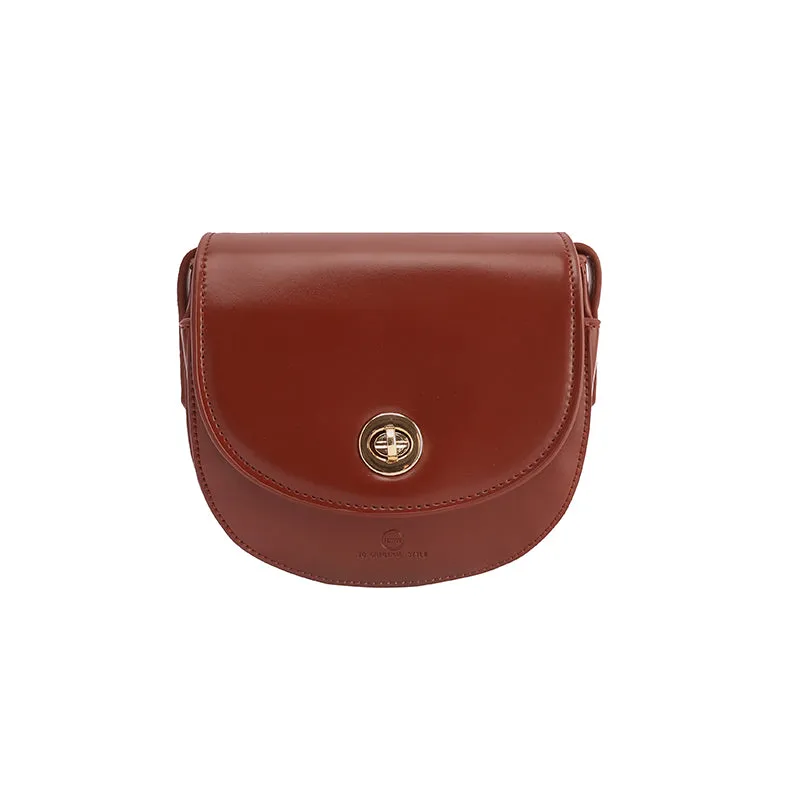 Red Leather Saddle Womens Shoulder Bag Purse Crossbody Bag For Women