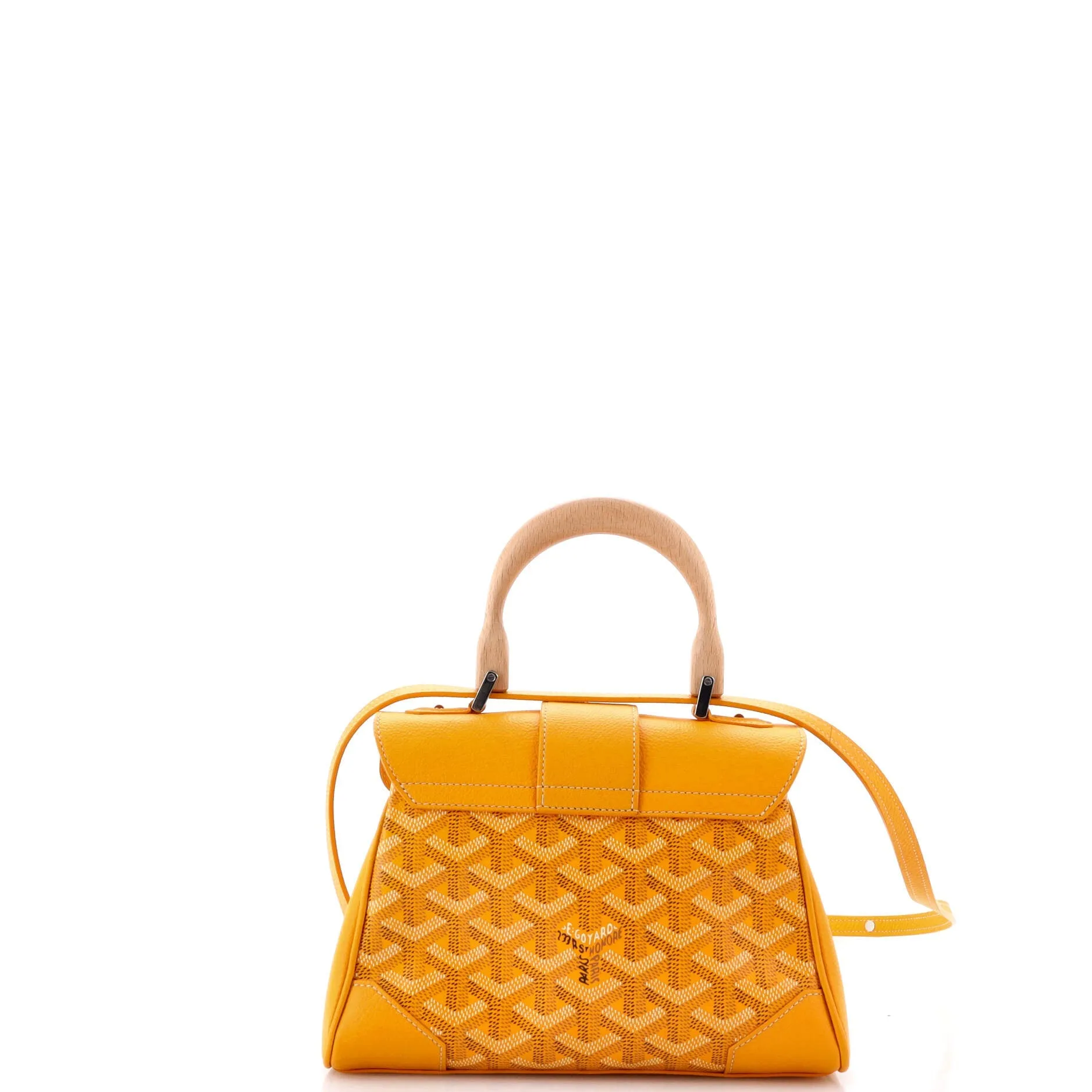 Saigon Top Handle Bag Coated Canvas with Leather Mini