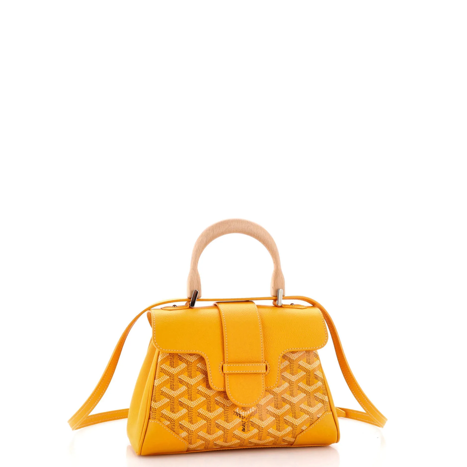 Saigon Top Handle Bag Coated Canvas with Leather Mini