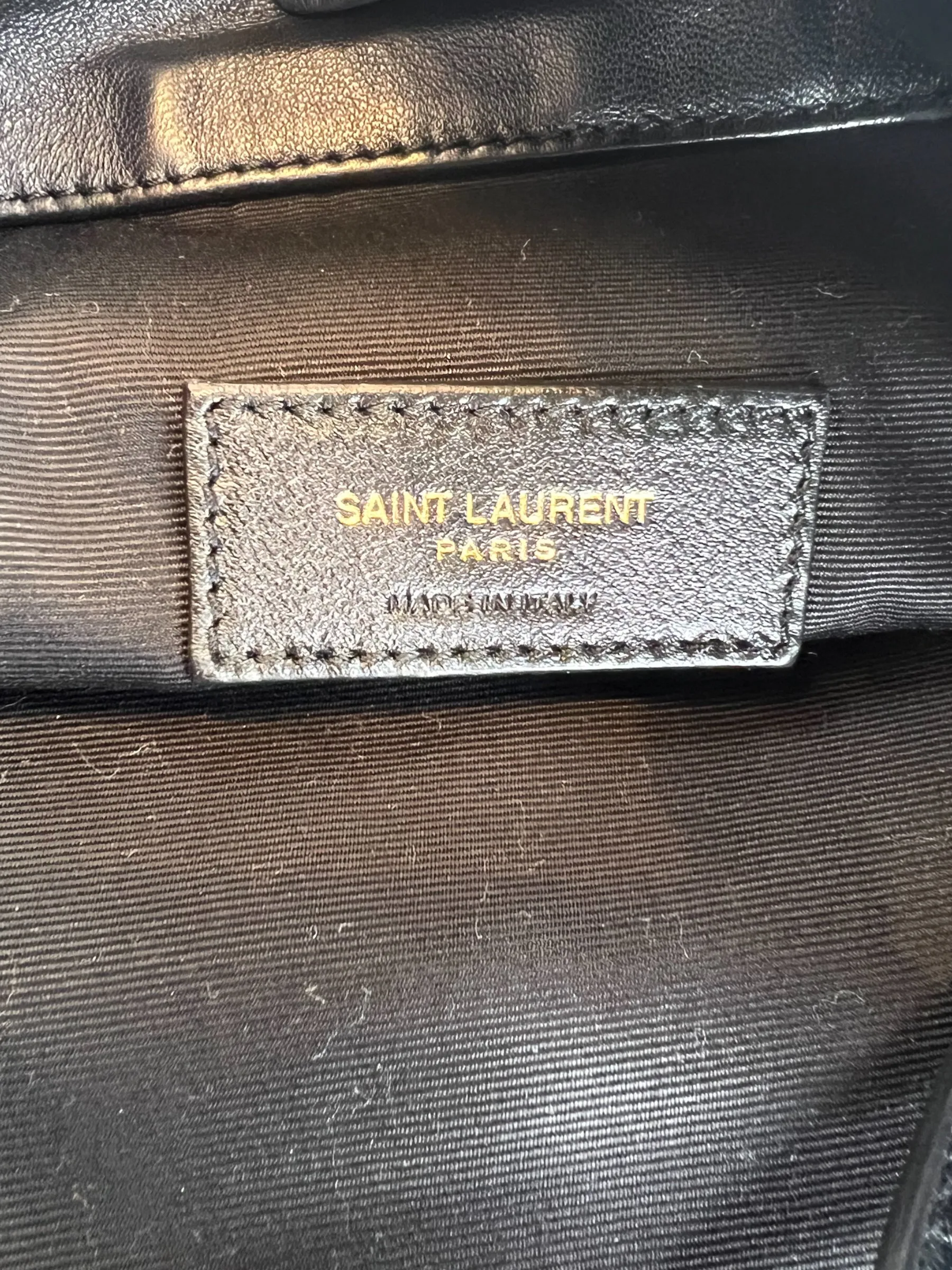Saint Laurent Black Lambskin Leather "Jamie" Shoulder Bag