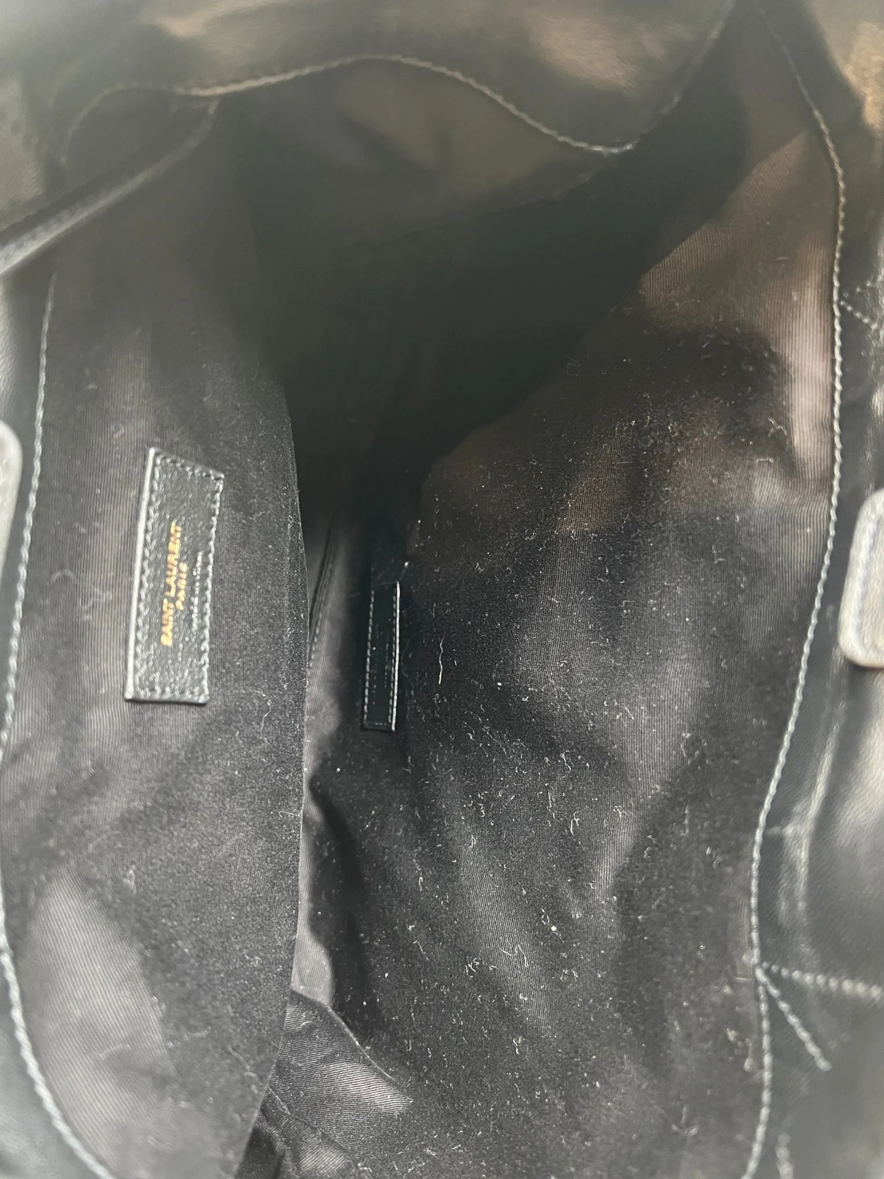 Saint Laurent Black Lambskin Leather "Jamie" Shoulder Bag