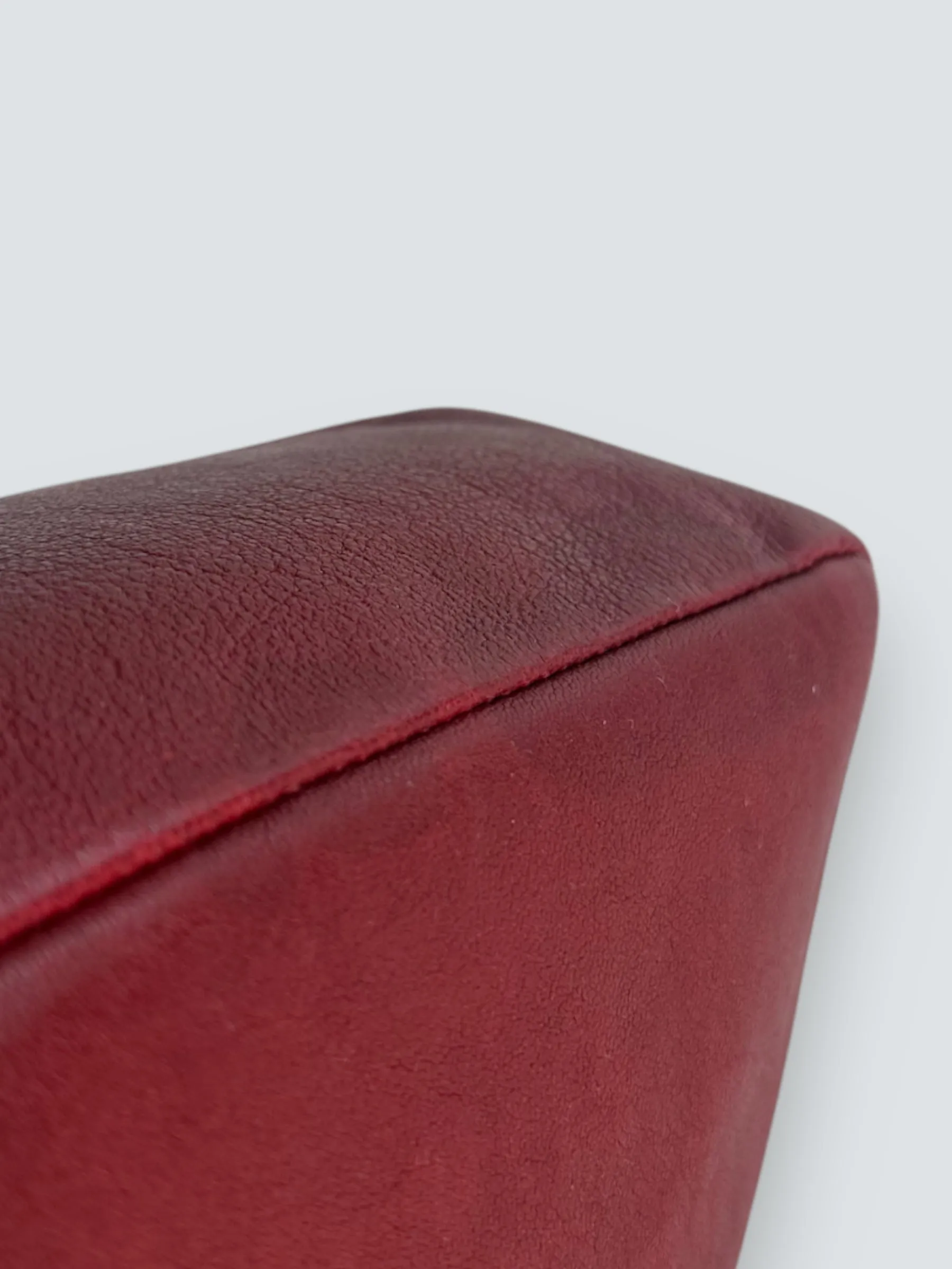 Saint Laurent Dark Red Leather "Lou" Crossbody