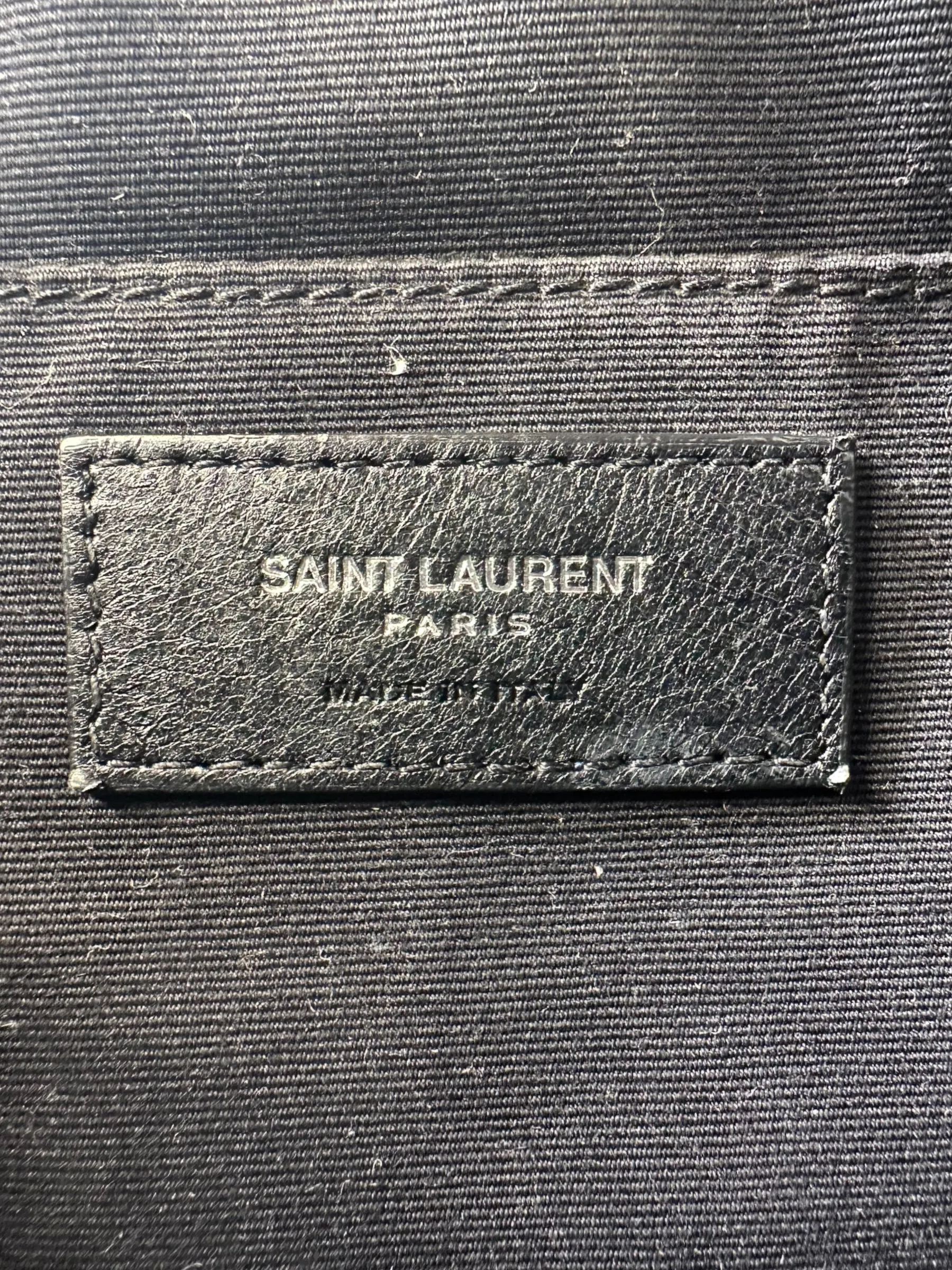 Saint Laurent Dark Red Leather "Lou" Crossbody