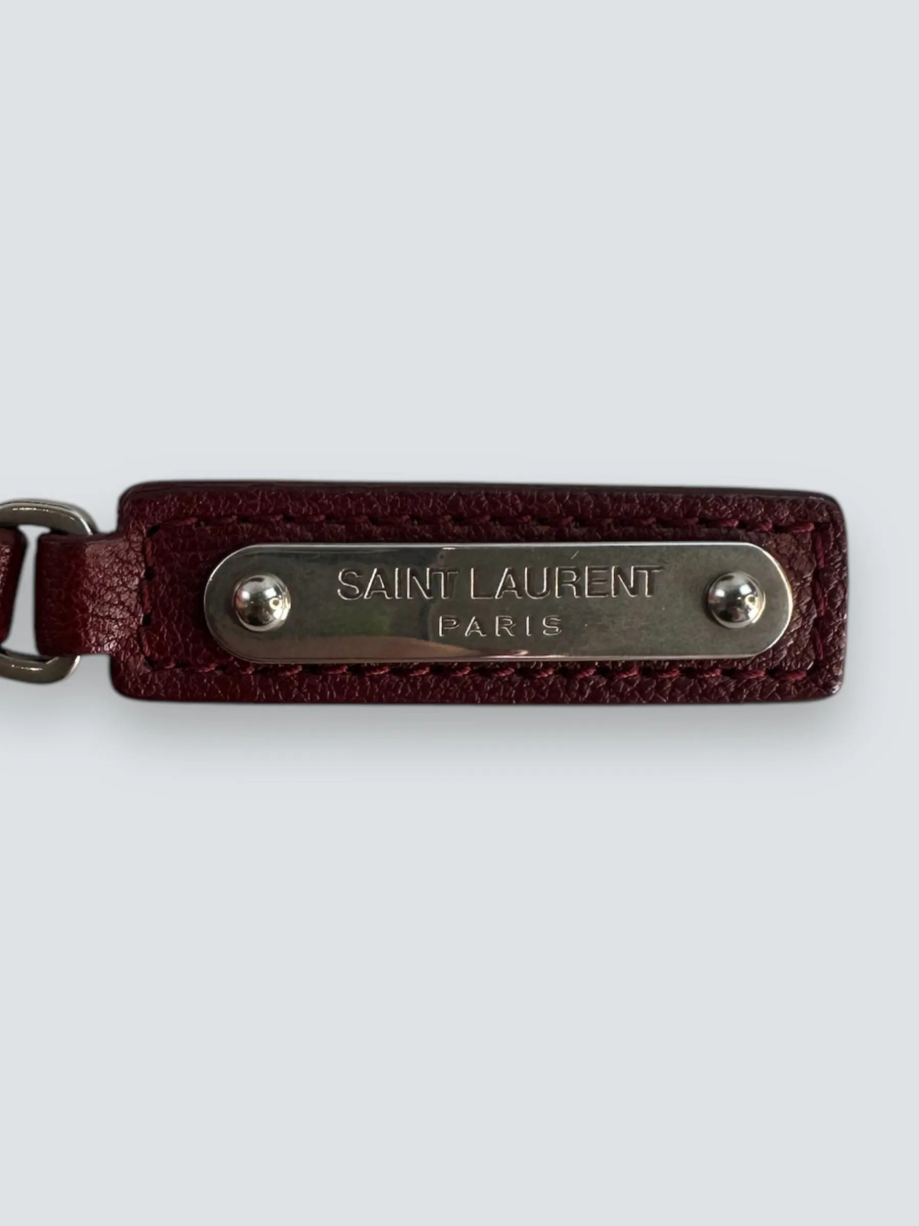 Saint Laurent Dark Red Leather "Lou" Crossbody