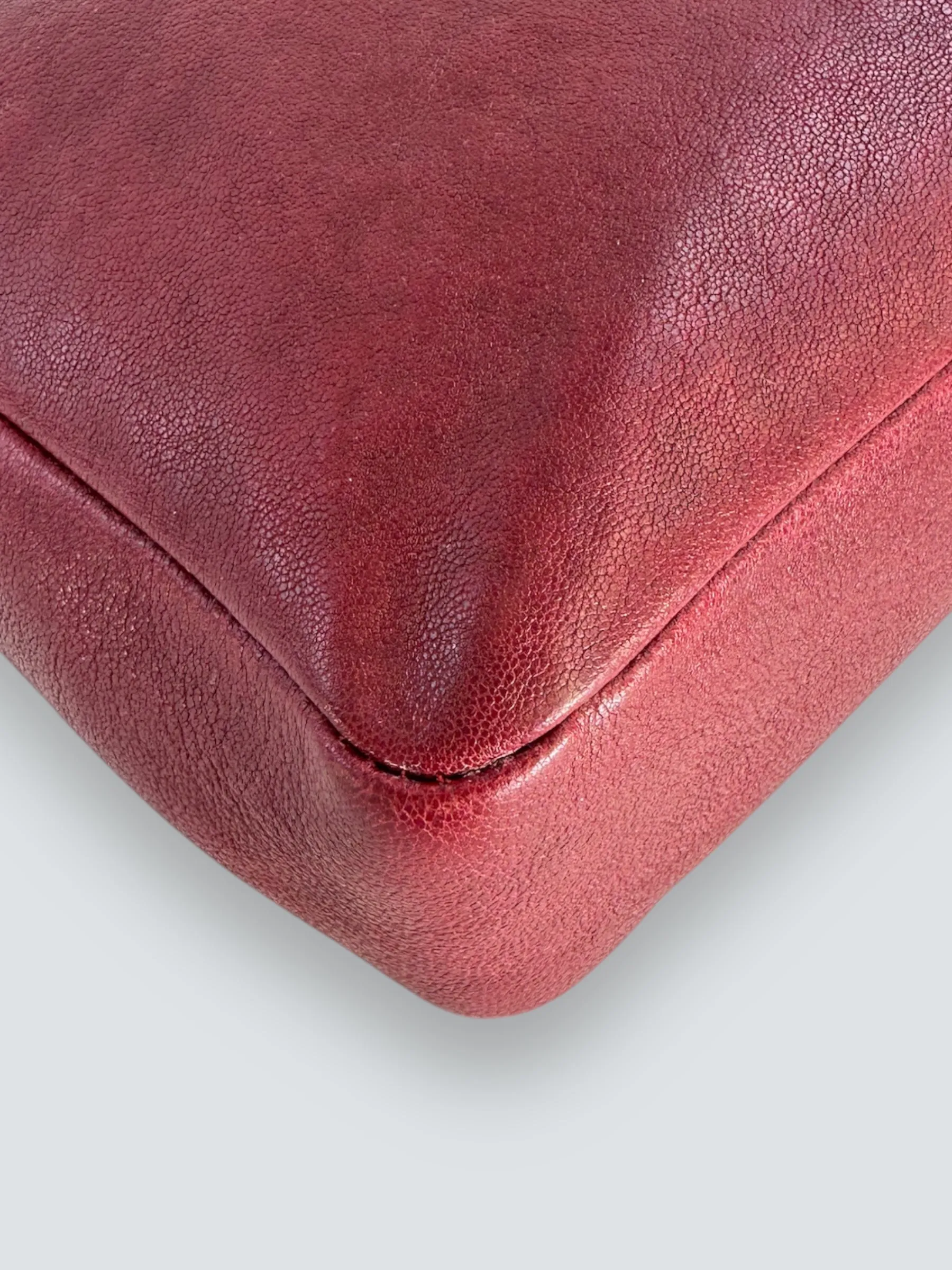 Saint Laurent Dark Red Leather "Lou" Crossbody