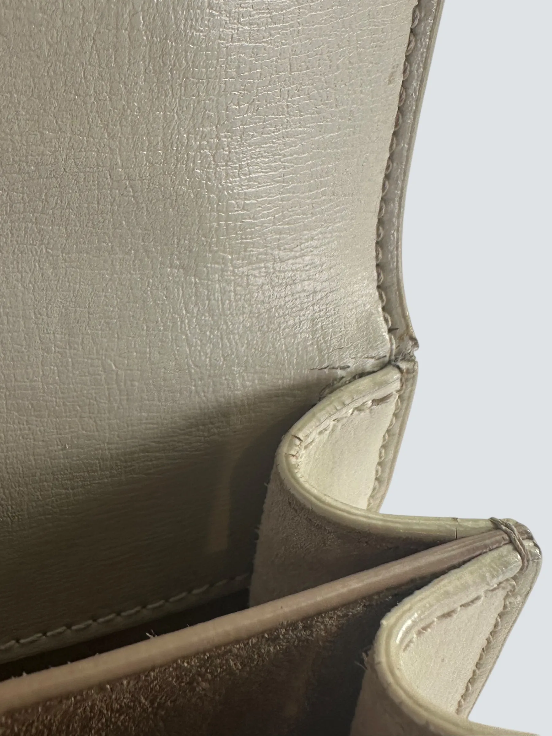 Saint Laurent Off White Leather Sunset Shoulder Bag