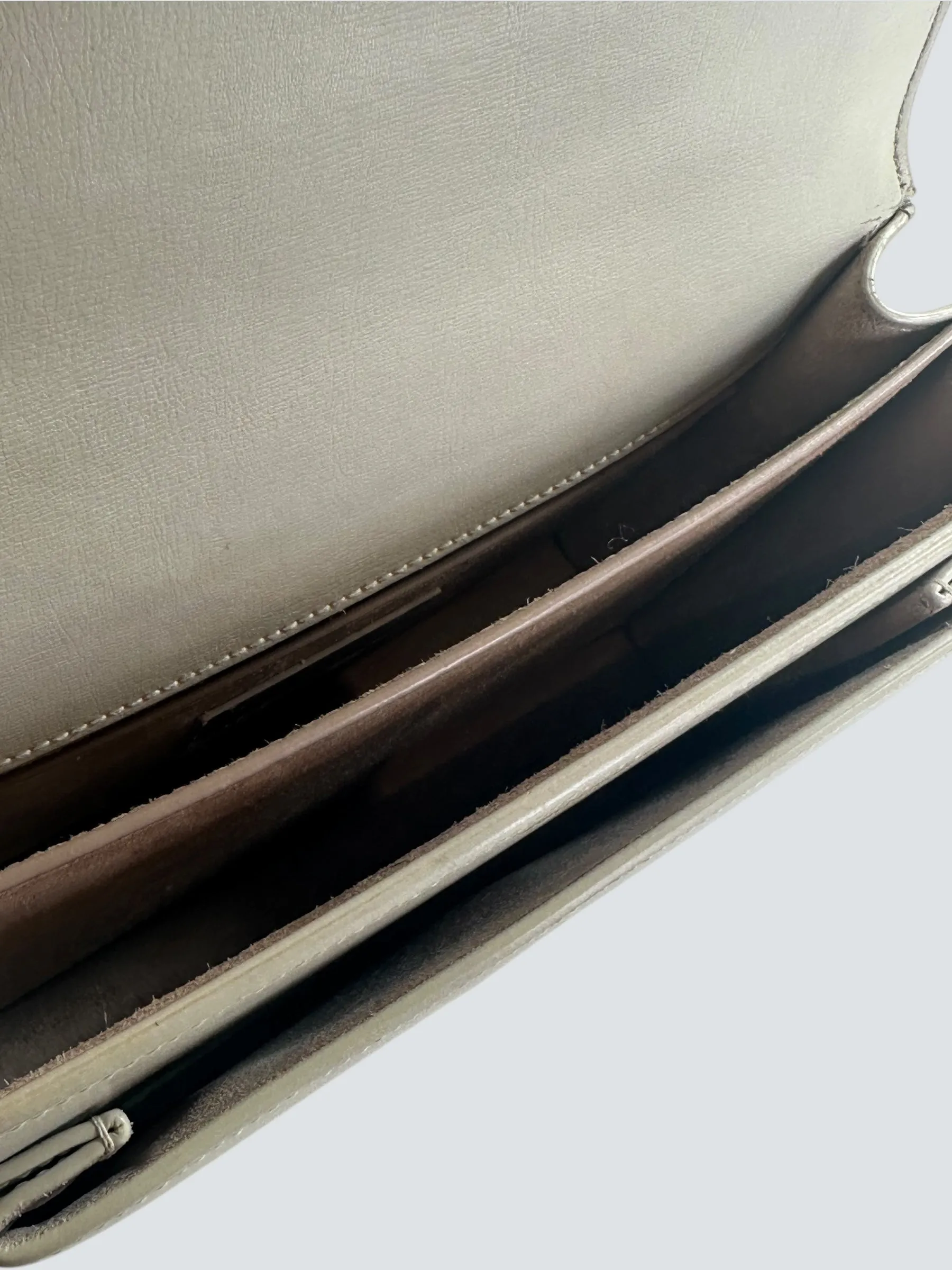 Saint Laurent Off White Leather Sunset Shoulder Bag