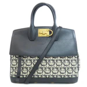 Salvatore Ferragamo  Canvas Leather Handbag (Pre-Owned)
