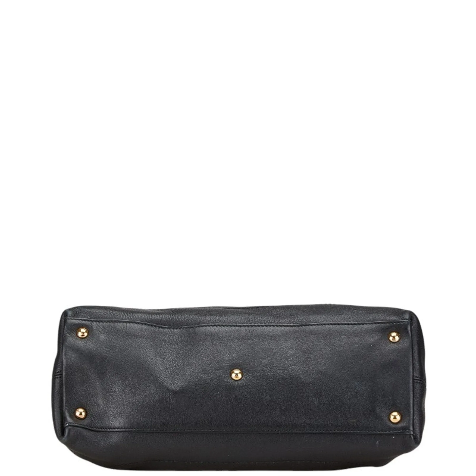 Salvatore Ferragamo Gancini Leather Handbag Shoulder Bag (Pre-Owned)