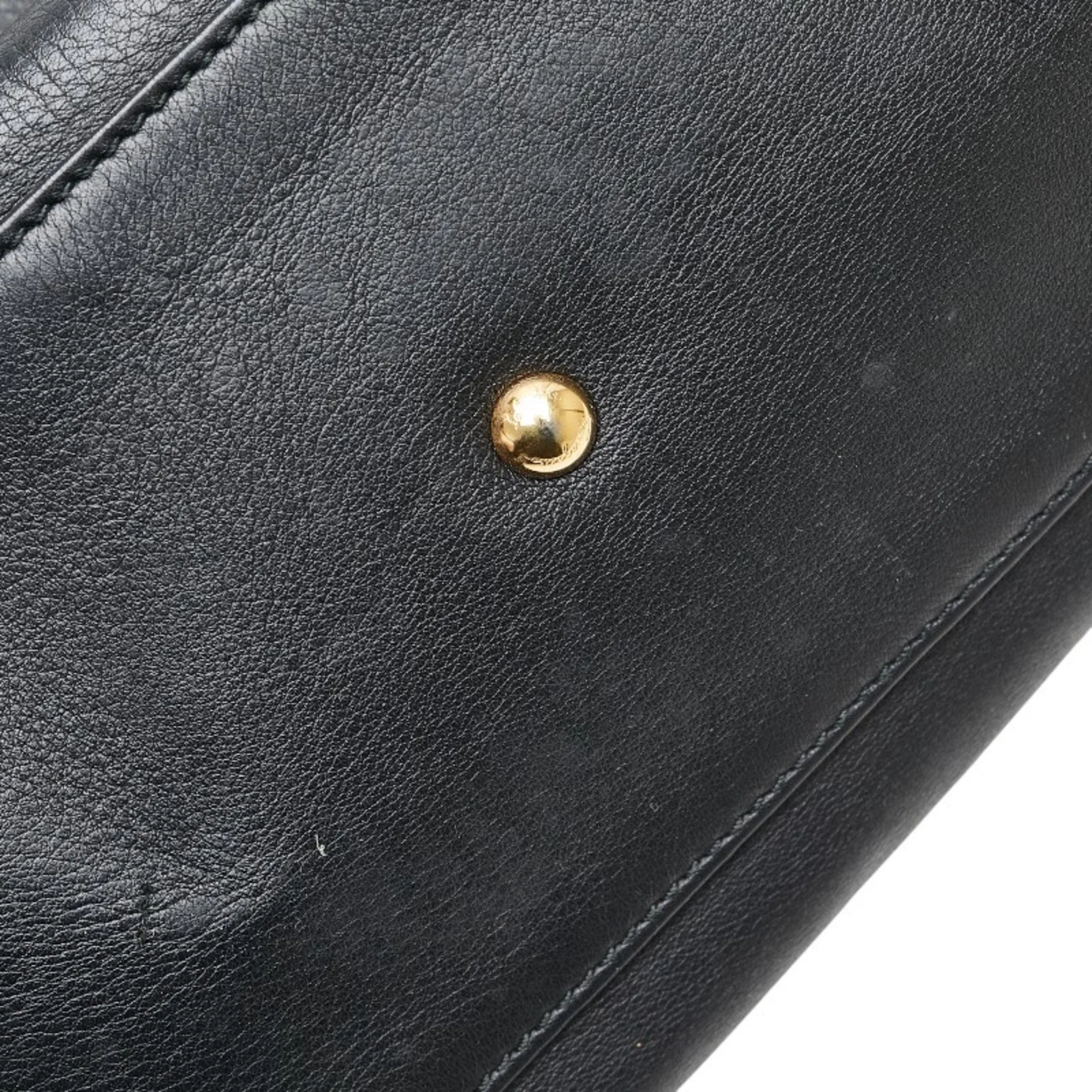 Salvatore Ferragamo Gancini Leather Handbag Shoulder Bag (Pre-Owned)