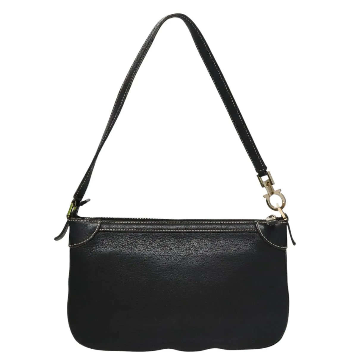 Salvatore Ferragamo Gancini Leather Shoulder Bag (Pre-Owned)