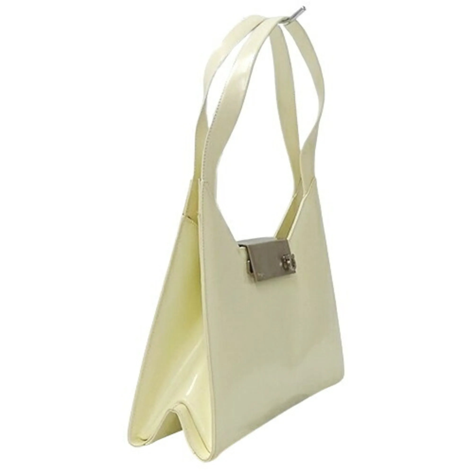 Salvatore Ferragamo ivory  Leather Shoulder Bag (Pre-Owned)