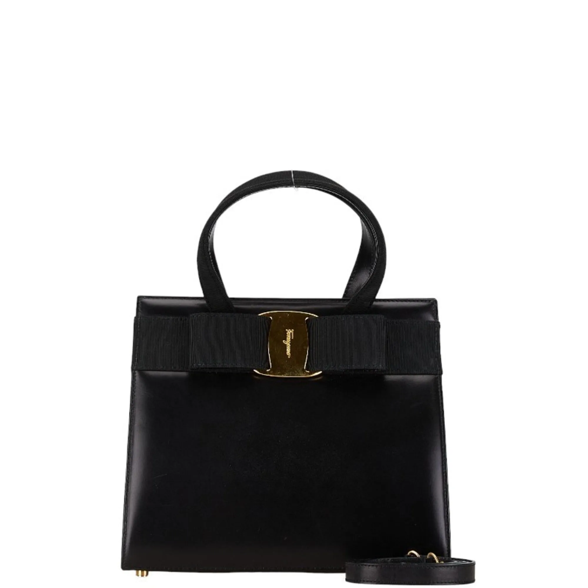 Salvatore Ferragamo  Leather Handbag Shoulder Bag (Pre-Owned)