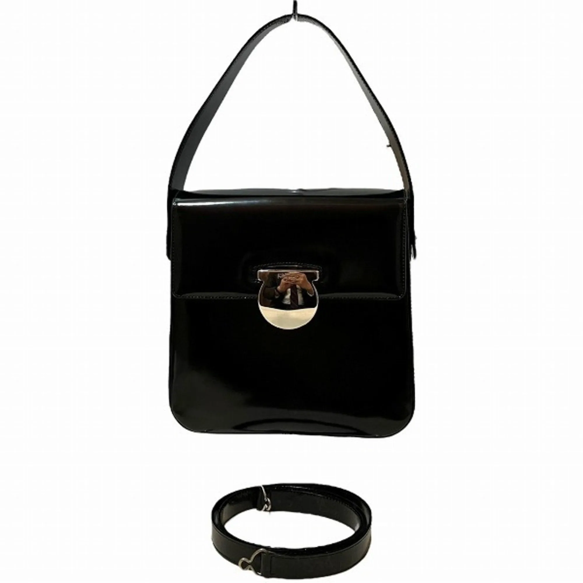 Salvatore Ferragamo Leather Handbag Shoulder Bag (Pre-Owned)